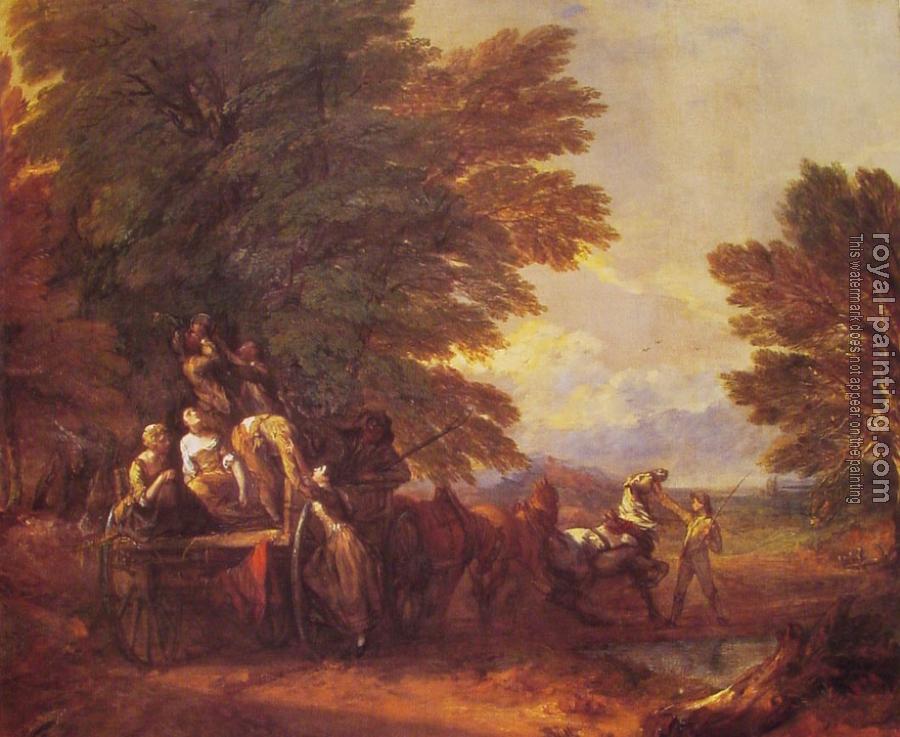 Thomas Gainsborough : The Harvest Wagon II